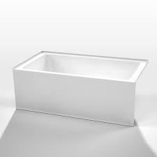 The smallest alcove tubs begin at about 30 inches wide and 54 inches long, with the largest running as much as 36 inches wide and 66 inches long. Grayley Alcove 60 Bathtub Right Side Drain 60 Lx32 Wx22 H Beautiful Bathroom Furniture For Every Home Wyndham Collection