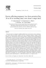 pdf factors affecting pregnancy loss from gestation day 38