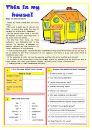 This Is My House Worksheet Free Esl Printable Worksheets Made By Teachers Comprehension Exercises Reading Comprehension English Lessons