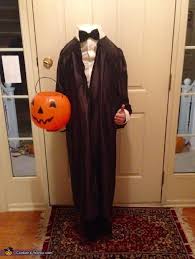 This costume makes a headless you — the shoulders and neck are fake and worn above your own head,. Headless Horseman Illusion Halloween Costume