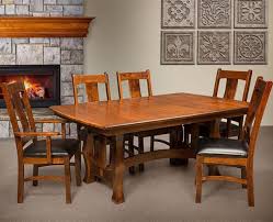 Amish handcrafted single and double pedestal tables. Amish Rosemead Dining Set Dining Room Sets Deutsch Furniture Gallery