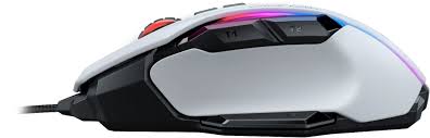 Just over 130g is a bit much, but there are people out there who love heavy mice and this is a big one. Roccat Kone Aimo Wired Optical Gaming Mouse With Rgb Lighting White Roc 11 820 We Best Buy
