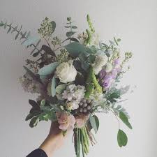 Soft green hydrangeas provide a unique alternative to their larger counterparts. Sage Muted Purple Bouquet The Most Popular Wedding Bouquets On Pinterest Photos Wedding Flowers Greenery Wedding Bouquets Wedding Flowers
