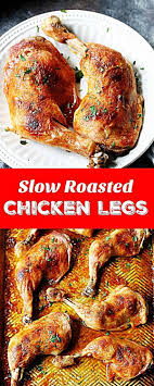 Slow Roasted Chicken Leg Quarters With Crispy Skin Eating European Recipe Oven Roasted Chicken Legs Chicken Leg Quarter Recipes Chicken Quarter Recipes