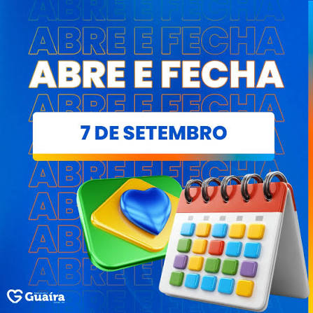 O Abre e Fecha do 7 de Setembro 📅 Horários de atendimento municipal  durante o feriado da Independência: serviços, coletas e plantões entre 4 e  8 de setembro. PREFEITURA O Paço Municipal "