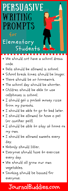 Persuasive Writing Prompts For Elementary Kids Persuasive Writing Prompts Persuasive Writing Kids Writing