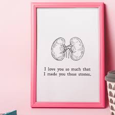 There are four types of kidney stones: Kidney Stones Joke Funny Humor Wall Art Minimalist Etsy
