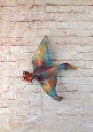 flying bird home decor wall sculpture wire mesh sculpture wall hanging metal wall art wandsculpturen vogel vliegen metalen muur kunst