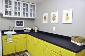 How To Diy Faux Slate Countertops With Chalkboard Paint Painting Laminate Cabinets Slate Countertop Diy Countertops
