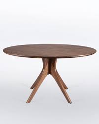 Large Round Dining Table In Solid Walnut With Mid Century Etsy Large Round Dining Table Round Dining Table Dining Table