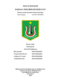 Makalah termasuk tulisan akademis untuk menyampaikan ide membuat argumen dan terlibat dalam percakapan ilmiah. Doc Mata Kuliah Bahasa Inggris Kesehatan Disusun Untuk Memenuhi Tugas Kelompok Vahlufi Eka Putri Academia Edu