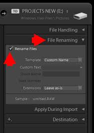 How To Rename Files In Lightroom
