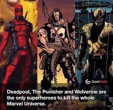 Deadpool The Punisher Wolverine Marvel Universe Facts Wolverine Marvel Superhero Facts Marvel Facts