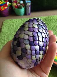 Purple And Silver Dragon Egg Made With Polystyrene Egg And Thumb Tacks Dragon Egg Craft Dragon Egg Dragon Egg Diy