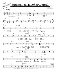 C#m (con acordes en la forma de dm) afinación: Bob Dylan Knockin On Heaven S Door Sheet Music Download Printable Pdf Music Notes Score Chords 101877