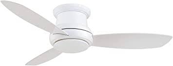 The concept ii flushmount led by minka aire requires 75% less time and labor to assemble than conventional ceiling fans. Minka Aire F519l Wh Concept Ii 52 Inch Ceiling Fan Flush Mount Ceiling Fan With Integrated 14w Led Light In White Finish Amazon Com