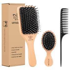 You should put in a little styling gel and use a fine tooth comb to create the best definition. Amazon Com Boar Bristle Hair Brush And Comb Set For Women Men Kids Best Natural Wooden Paddle Hairbrush And Small Travel Styling Brush For Wet Or Dry Hair Detangling Smoothing Massaging