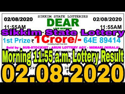 Sikkim State Lottery 11 55 A M 02 08 2020 Love Morning Result Today Live Youtube