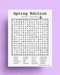 Here we have 4 great free printable about printable word searches adults hard.we hope you enjoyed it and if you want to. Free Spring Word Search Printable Game Sheets For 2021 Crazy Laura