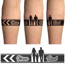 Buy Voorkoms Mom Dad Hand Tribal Tattoo Two Design In Combo Hand Band 02 Size 11x6 Cm Online Get 70 Off