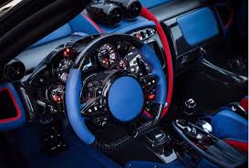 Interior Of The Pagani Huayra Bc Made Out Of Exposed Blue Black Carbon Fiber W Red Blue Accents Photo Taken By Pagani Japan On Instagram Velocidad
