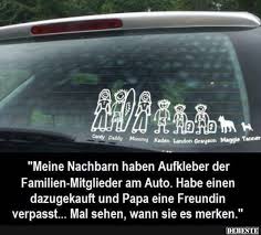 Meine Nachbarn Haben Aufkleber Der Familien Mitglieder Am Auto Lustig Witzige Spruche Lustig Humor