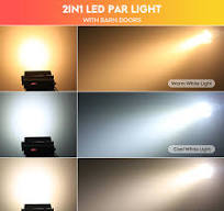 200W COB Par Licht Strahler Scheinwerfer 2 in 1 Kalt/Warmweiß Lichteffekte  3200K/6500K Bühnenlicht mit Verdunkelungspanel dmx512 Spotlight für Bühne  ...