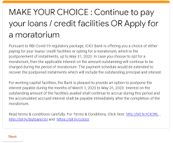 Your emi will be debited from september 2020 by the bank as per schedule. Icici Bank Personal Loan Covid 19 Moratorium Emi Period How To Apply Status