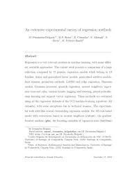 Regression And Linear Modeling Best Practices And Modern Methods Pdf An Extensive Experimental Survey Of Regression Methods
