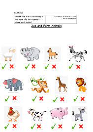 Zoo And Farm Animals Activity