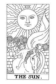 For kids and adults printable coloring pages are available ready to be printed and used. The Sun Tarot Card Digital Download Digital Print Instant Download Rider Waite Black And White In 2021 The Sun Tarot Card Vintage Tarot Cards Art The Sun Tarot