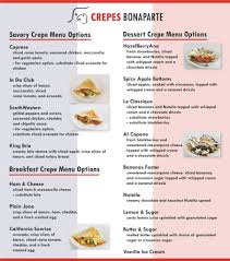 Menu Crepes Bonaparte French Crepe Catering Food Truck Crepes Catering Food Food