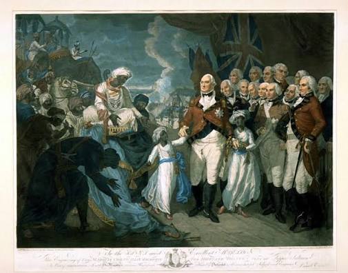 The Marquis Cornwallis receiving the hostage Princes, sons of Tippoo Sultaun, in view of Seringapatam – Works – Asian Art Museum