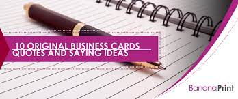 We did not find results for: 10 Original Business Cards Quotes And Saying Ideas