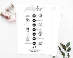 Wedding Timeline Template Timeline Wedding Plan White Plain Simple Rustic Photography Photoshop Psd Instant Download Wd3
