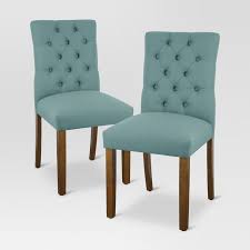 Browse our selection of chairs from zuri furniture. Brookline Tufted Dining Chair Teal Threshold Sterling Laguna 1 Pack Target