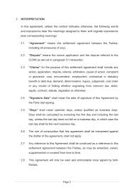 Settlement Agreement Formal Document Labour Law South Africa Download In 2020 Labor Law Agreement Words