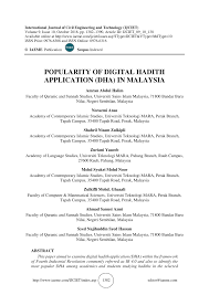 The language of mathematics is the system used by a mathematician to communicate mathematical ideas among themselves. Pdf Popularity Of Digital Hadith Application Dha In Malaysia