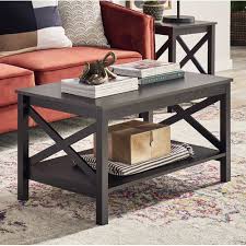 X Frame Two Tier Coffee Table With Storage Coffee Table Coffee Table With Storage Stylish Coffee Table