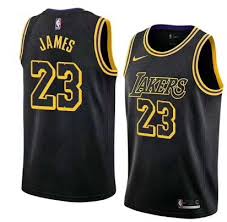 Black And Yellow Lakers Jersey Men S Los Angeles Lakers Lebron James Black 2018 Swingman Basketball Jersey City Edition Jersey Outfit Lebron James Black Jersey Nba Swingman Jersey