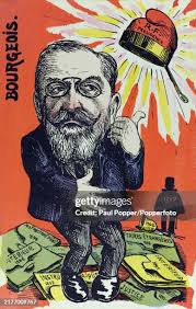 A vintage political postcard illustration featuring Leon Bourgeois ,...  News Photo