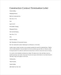 Uses of sample termination letters. Construction Contract Termination Letter Sample Doc