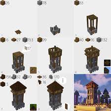 Although oak is used in the blueprints, the wood planks, logs, trapdoors, and doors can be of any variant. How To Build A Watchtower Minecraft