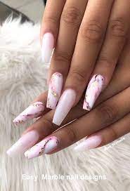 25 Marble Nail Design With Water Nail Polish 2 Chic Nails Marble Nail Designs Marble Acrylic Nails