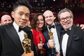 At The 90th Academy Awards March 4 2018 L To R Kazuhiro Tsuji Lucy Sibbick David Malinowski Gary Oldman Tsuji Si Gary Oldman Culture Fashion Editor