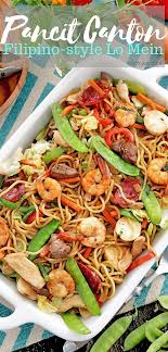 This Special Pancit Canton Has Squid Balls Chinese Sausage And Chicken Liver In Addition To The Chicken Meat Shrimp And A Medley Of Vegg Pancit Recipes Food