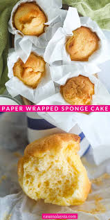 If a cake is baked at a relatively low temperature, these steps take place more slowly and evenly throughout the cake with less overlap in processes. Paper Wrapped Sponge Cake Rasa Malaysia