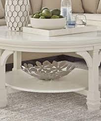 Decorating a coffee table tray from ashley furniture round coffee table, source:sofacope.com. Ashley Furniture Signature Design Mintville Contemporary Round Cocktail Table White Farmhouse Goals