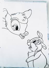 Rabbit drawing easy bunny drawing rabbit cartoon drawing. Bambi And Thumper Are The Best F R I E N D S Bambi And Thumper Baby Dory Drawings