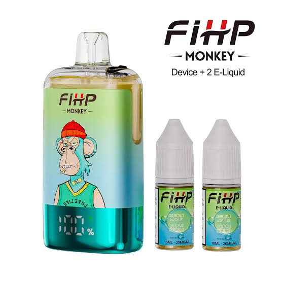 Diverse wholesale inventory combining disposable units with specialized e-liquids, AI generated